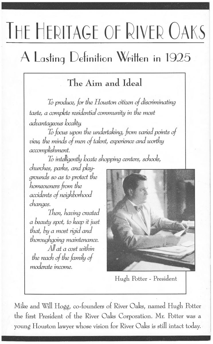 River Oaks Property Owners, Inc. River Oaks Property Owners, Inc